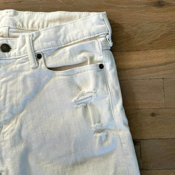 Abercrombie Skinny White Distressed Jeans Felix Stretch 32x34 - Picture 4 of 11